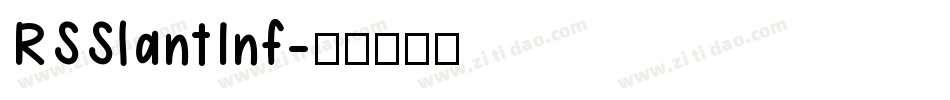 RSSlantInf字体转换