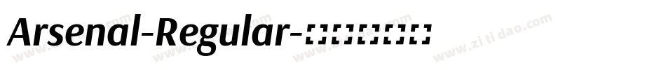 Arsenal-Regular字体转换