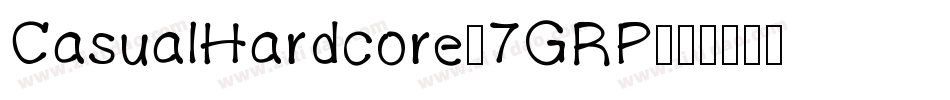 CasualHardcore-7GRP字体转换