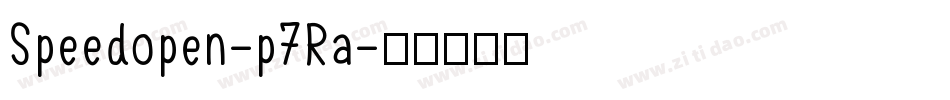 Speedopen-p7Ra字体转换