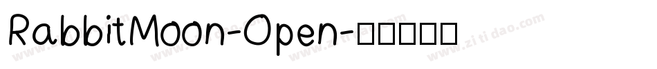 RabbitMoon-Open字体转换