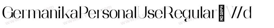 GermanikaPersonalUseRegular-Wdev字体转换