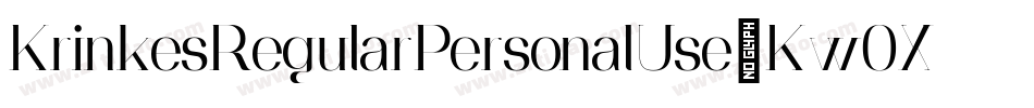 KrinkesRegularPersonalUse-Kw0X字体转换