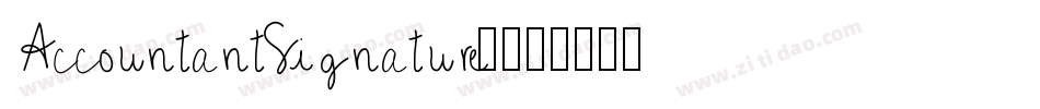 AccountantSignature-字体转换
