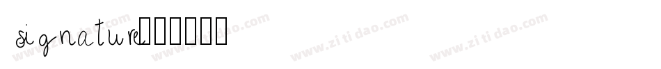 signature字体转换