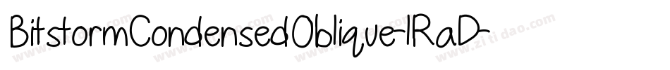 BitstormCondensedOblique-lRaD字体转换