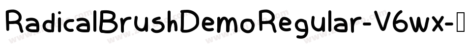 RadicalBrushDemoRegular-V6wx字体转换