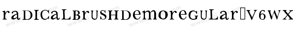RadicalBrushDemoRegular-V6wx字体转换