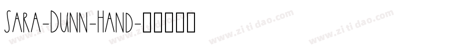 Sara-Dunn-Hand字体转换