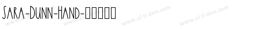 Sara-Dunn-Hand字体转换