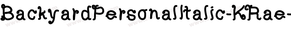 BackyardPersonalItalic-KRae字体转换