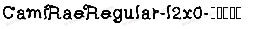 CamiRaeRegular-l2x0字体转换