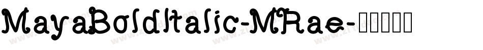 MayaBoldItalic-MRae字体转换