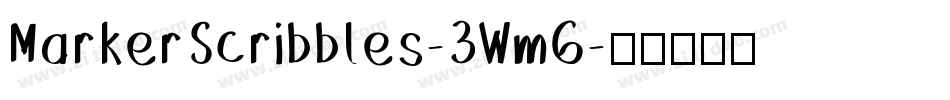 MarkerScribbles-3Wm6字体转换