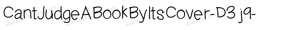 CantJudgeABookByItsCover-D3j9字体转换