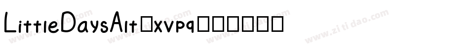 LittleDaysAlt-xvpq字体转换