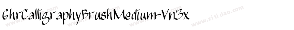 GhrCalligraphyBrushMedium-Vn3x字体转换
