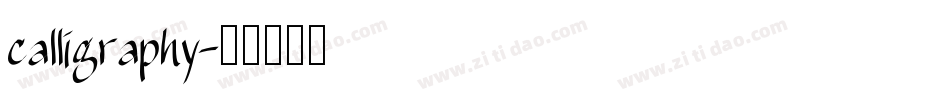 calligraphy字体转换