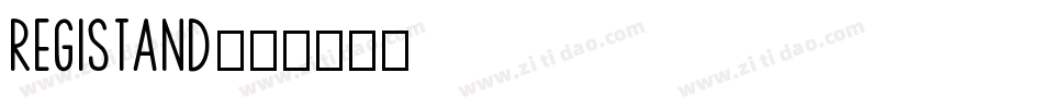 Registand字体转换