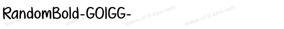 RandomBold-GOlGG字体转换