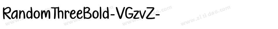 RandomThreeBold-VGzvZ字体转换