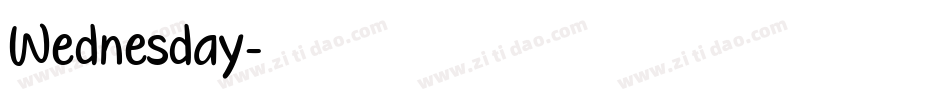 Wednesday字体转换