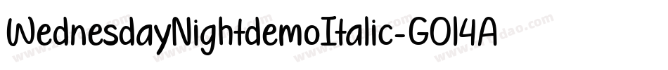 WednesdayNightdemoItalic-GOl4A字体转换