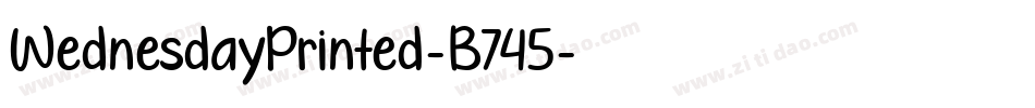 WednesdayPrinted-B745字体转换