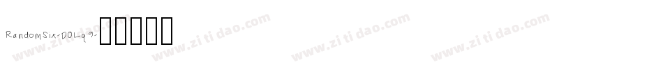 RandomSix-DOLq9字体转换