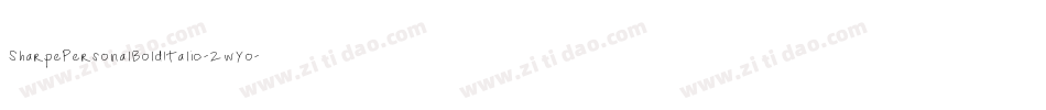 SharpePersonalBoldItalic-2wYo字体转换