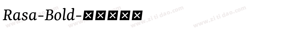 Rasa-Bold字体转换