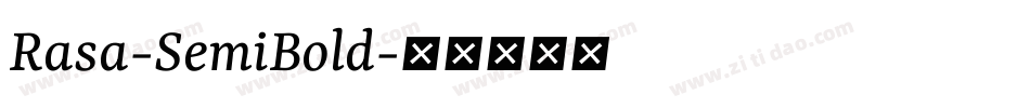 Rasa-SemiBold字体转换