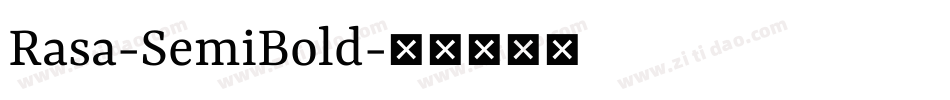 Rasa-SemiBold字体转换