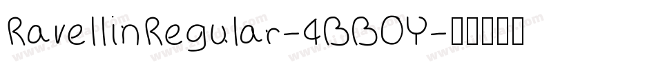 RavellinRegular-4BBOY字体转换