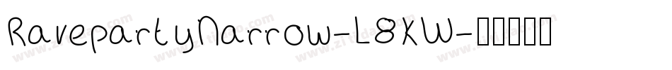 RavepartyNarrow-L8KW字体转换