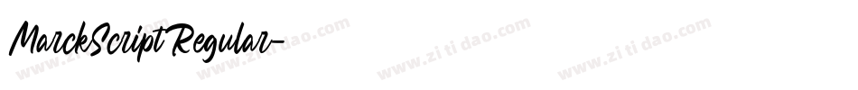 MarckScriptRegular字体转换