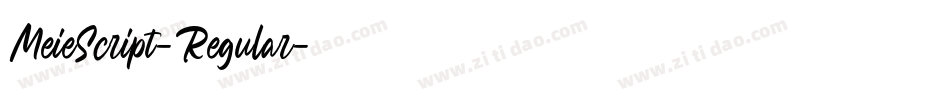 MeieScript-Regular字体转换
