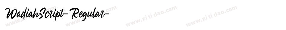 WadiahScript-Regular字体转换
