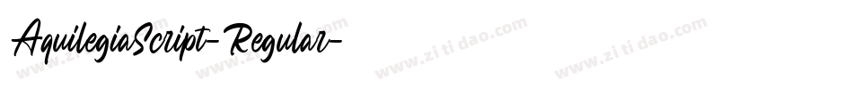 AquilegiaScript-Regular字体转换