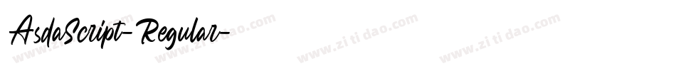 AsdaScript-Regular字体转换
