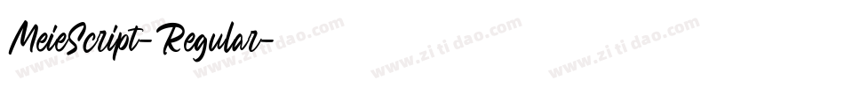 MeieScript-Regular字体转换