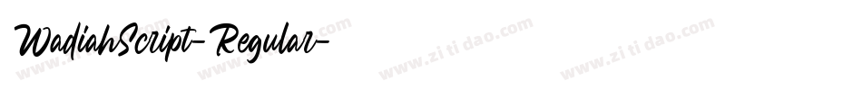WadiahScript-Regular字体转换