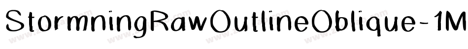 StormningRawOutlineOblique-1M3e字体转换