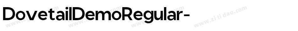 DovetailDemoRegular字体转换