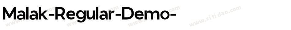 Malak-Regular-Demo字体转换