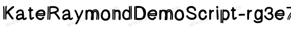 KateRaymondDemoScript-rg3e7字体转换