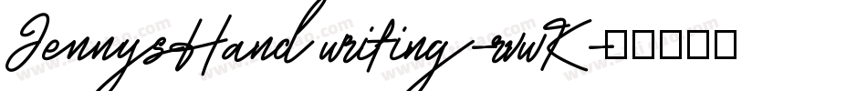 JennysHandwriting-rvwK字体转换