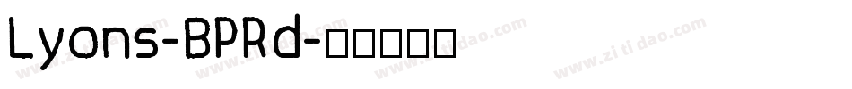 Lyons-BPRd字体转换