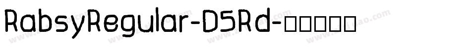 RabsyRegular-D5Rd字体转换