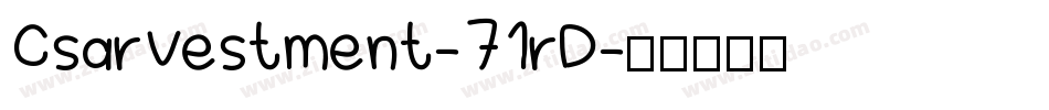 CsarVestment-71rD字体转换